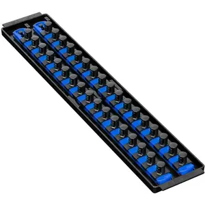 19-Inch Boss Organizer with Twist-Lock 2 Rails for 1/2-Inch Drive, Blue, Model 8457 – and Solution -