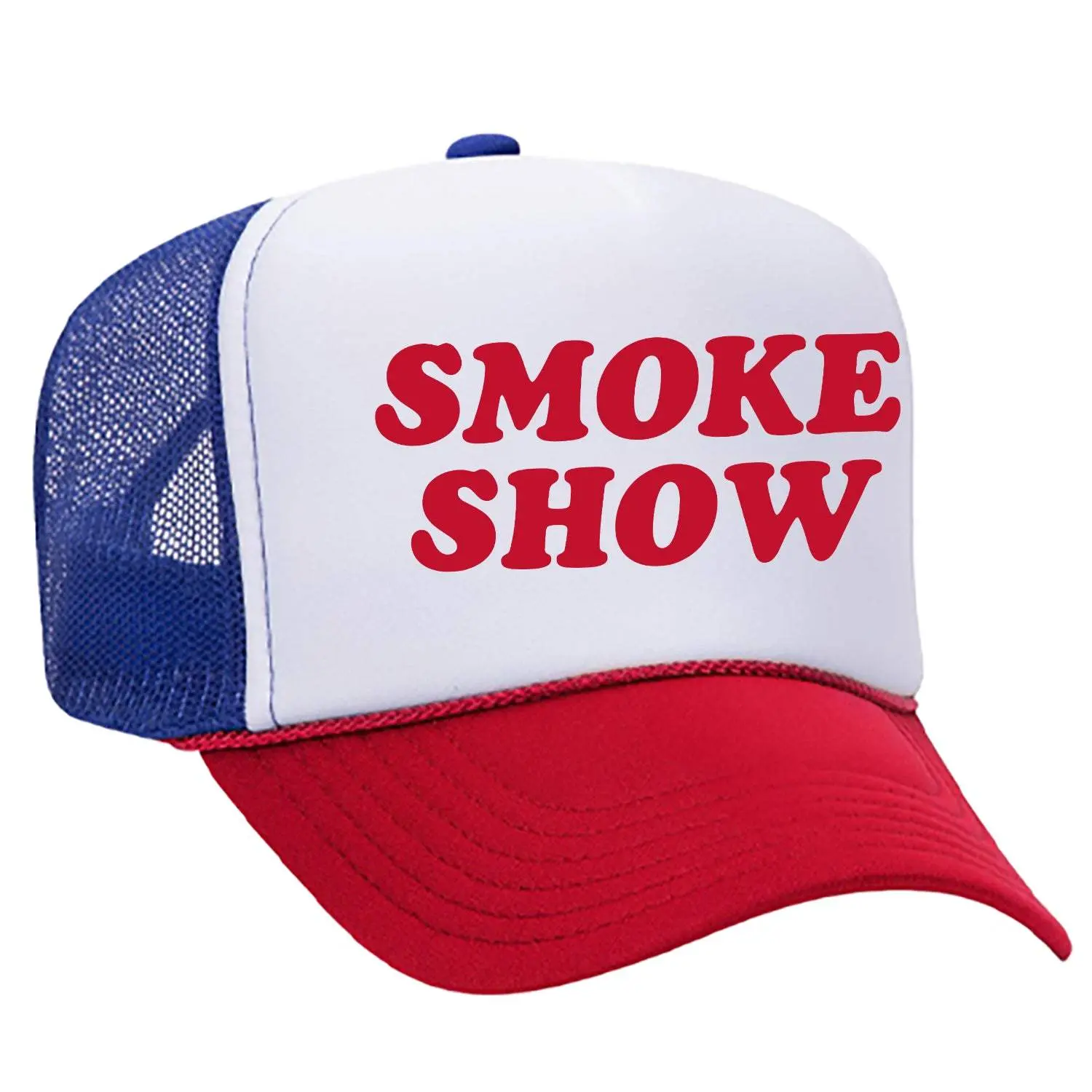Smoke Show Print Trucker Hat, Classic Trucker Hat, Adjustable Baseball Cap, Casual Style, One-Size Adjustable Fit
