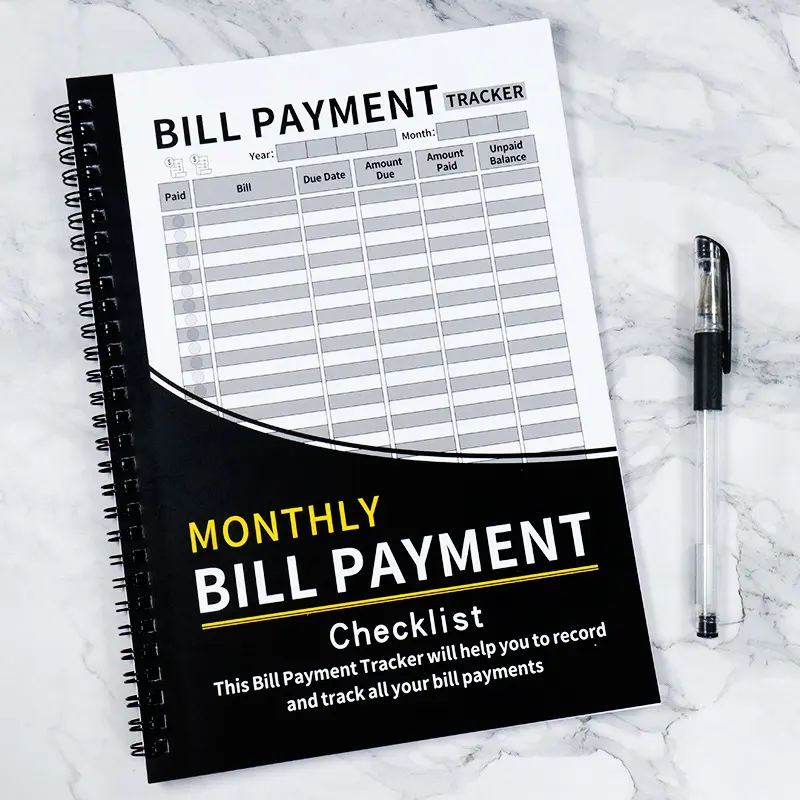 Monthly Bill Payment Tracker Paper Notebook - English Budget Planner, Daily Routine Finance Checklist Organizer, Efficient Finances Management Tool for Anyone Enhancing Budgeting Skills (Economics & Management Office Stationery Book)