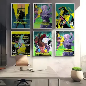 PIKPAKA Anime Figure C-CyberpunkS E-EdgerunnersS Poster HD Waterproof Art Poster for Home, Bar & Café Decor | Fade-Resistant, Non-Sticky, Vibrant DIY Wall Print Perfect Decorative Poster for Office & Living Room