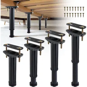 4 count Adjustable Height Bed Support  7.8-13.0inch, Heavy Duty Bed Frame Support  for Bed Slat and Frame, Plastic Bed Frame Support Replacement Bed Support Reinforcement