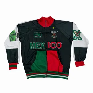 Black México Jacket Unisex - Colorblock Design with Hecho En México Patch and Distinctive X Logo