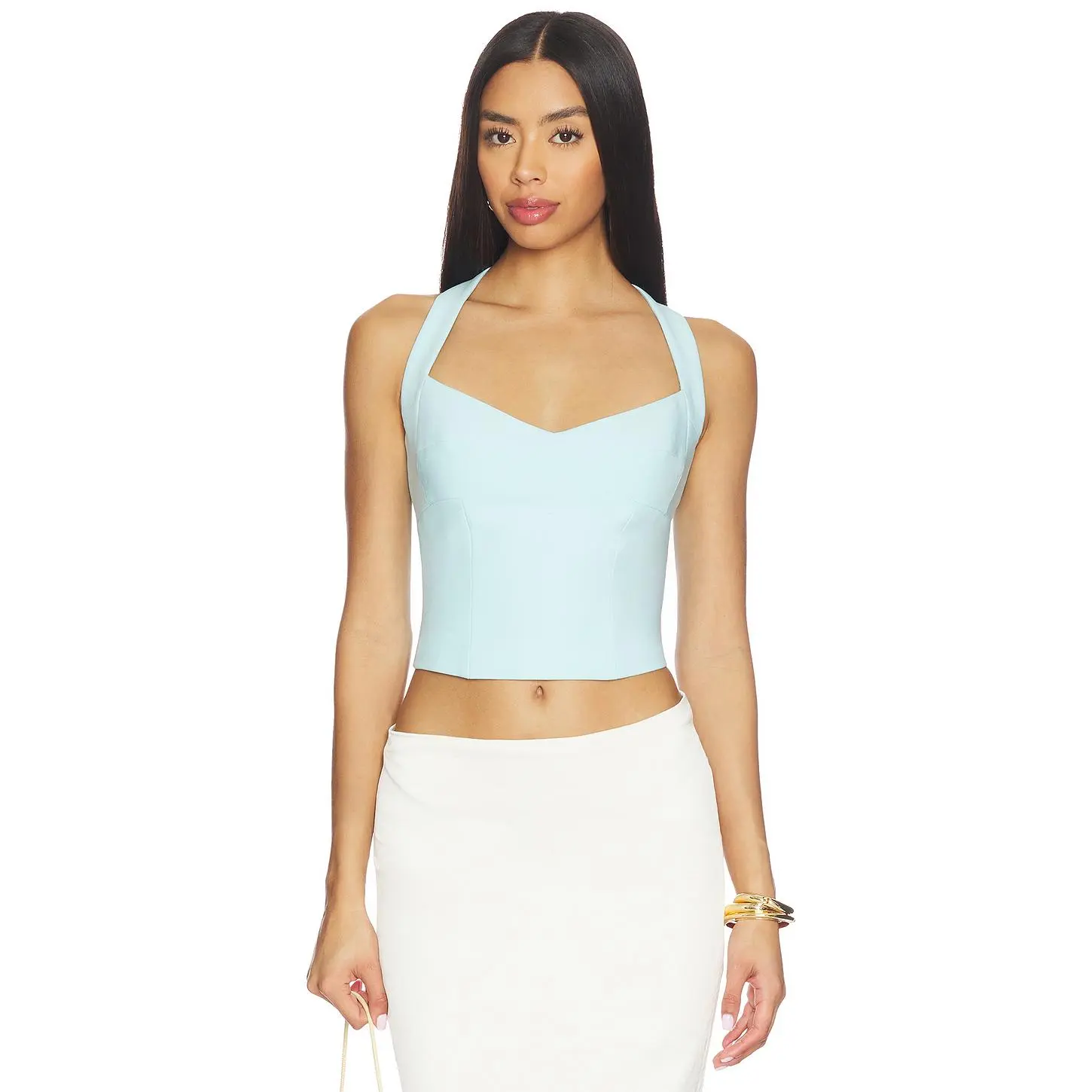Bardot Deserae Halter Neck Top in Aqua