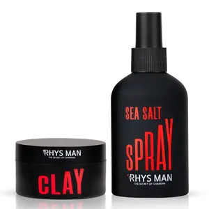 Rhys Man Men’s Hair Styling Kit – Sea Salt Texture Spray with Matte Finish Hair Clay, Mens Hair Styling Products Gift for Him Summervibes