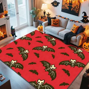 Velvet patterned printed carpet, Halloween,suitable for multiple scenes, with multiple sizes available, soft and non-shedding.