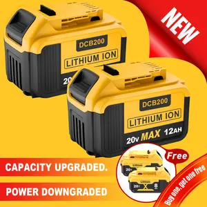 New Upgrade 2Pack 12.0Ah Lithium Replacement for Dewalt 20V 60V Flexvolt Battery Max XR Cordless Tools DCB180 DCB205 DCB206 DCB206-2 DCB200 DCB204 DCB204BT-2 DCB203 DCB201 DCB207