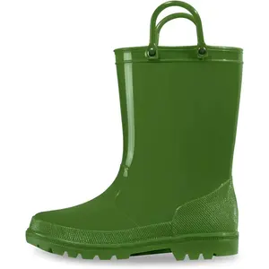 K KomForme Kids Girls & Boys Rain Boots with Easy-on Handles Waterproof Outdoors