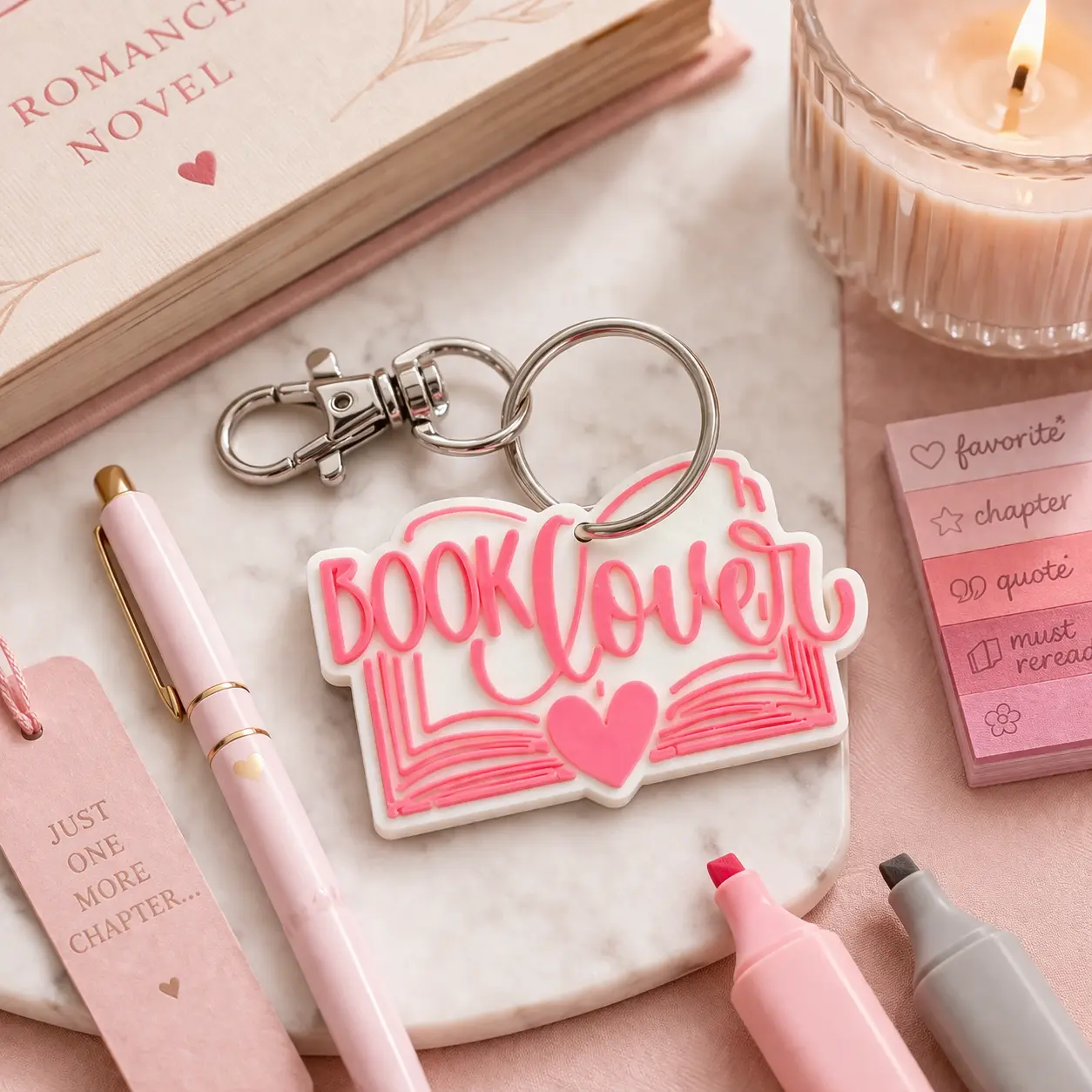 White with Pink Letters