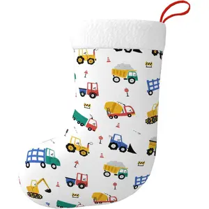 Christmas Stockings for , Tractor Personalized Large Family Stockings ,Soft Xmas Ornament Holiday Decor,18 Inches