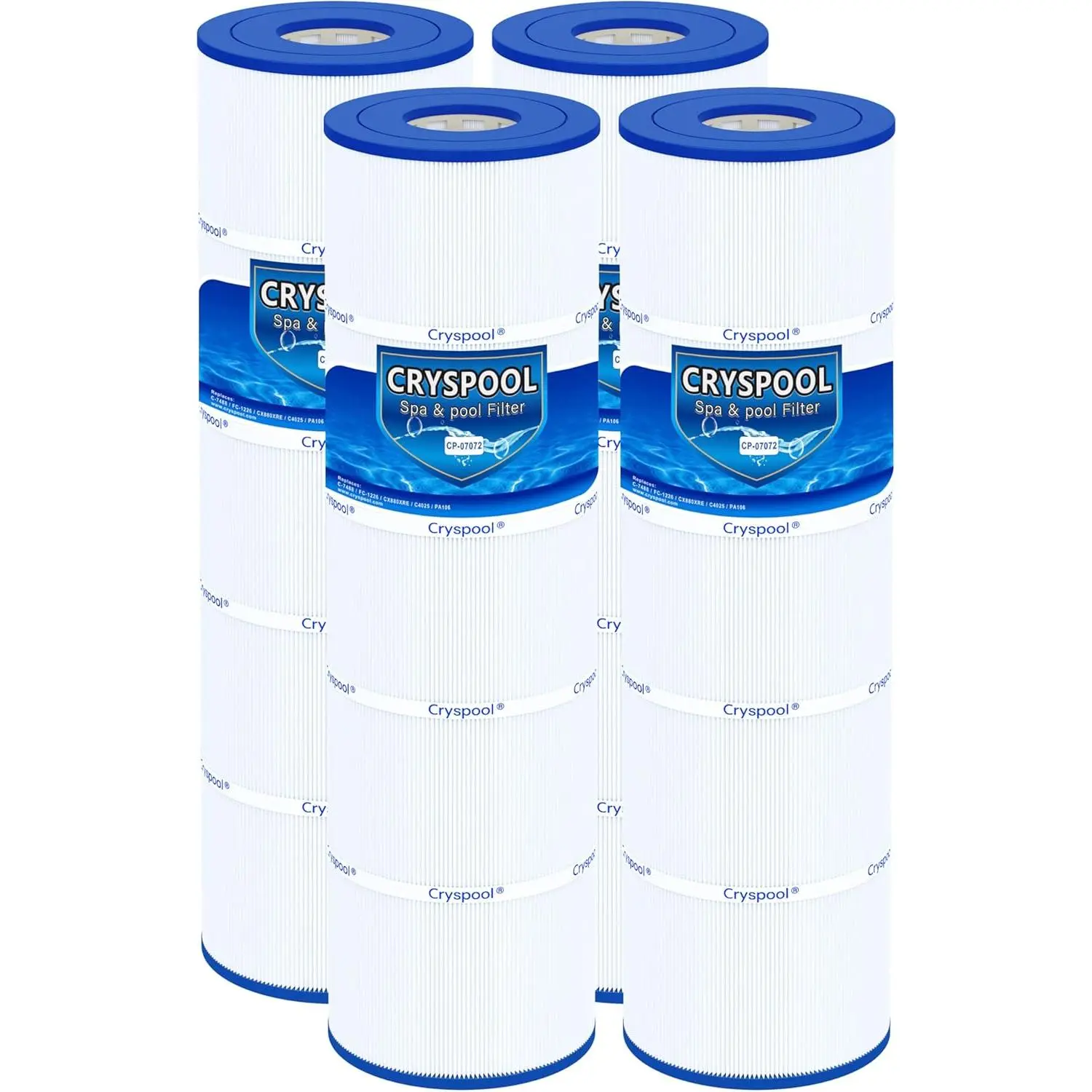 Pool Filter Compatible with CX880XRE, SwimClear C4030, C4020, C4025, PA106-PAK4, FC-1226, C-7488,  106 Sq.ft Pool Filter Cartridge, 4 Pack