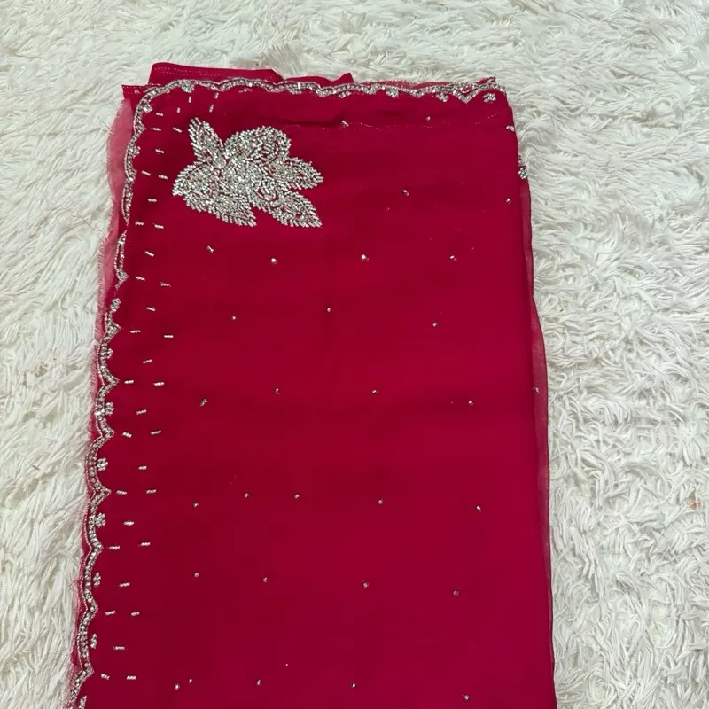 Women's Georgette Handwork Saree with Unstitched Blouse