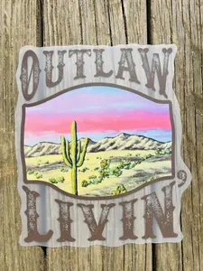 Outlaw Livin’ Scene Western Direct To Film Apparel Transfer