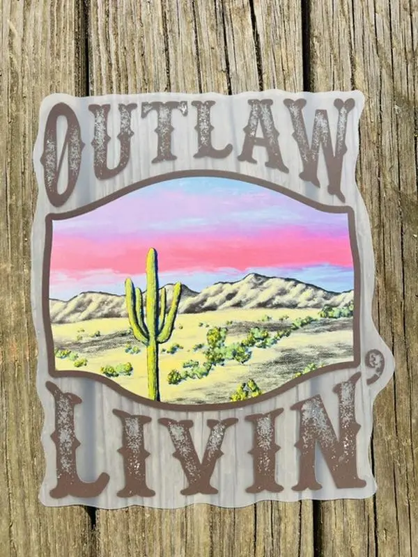 Outlaw Livin’ Scene Western Direct To Film Apparel Transfer