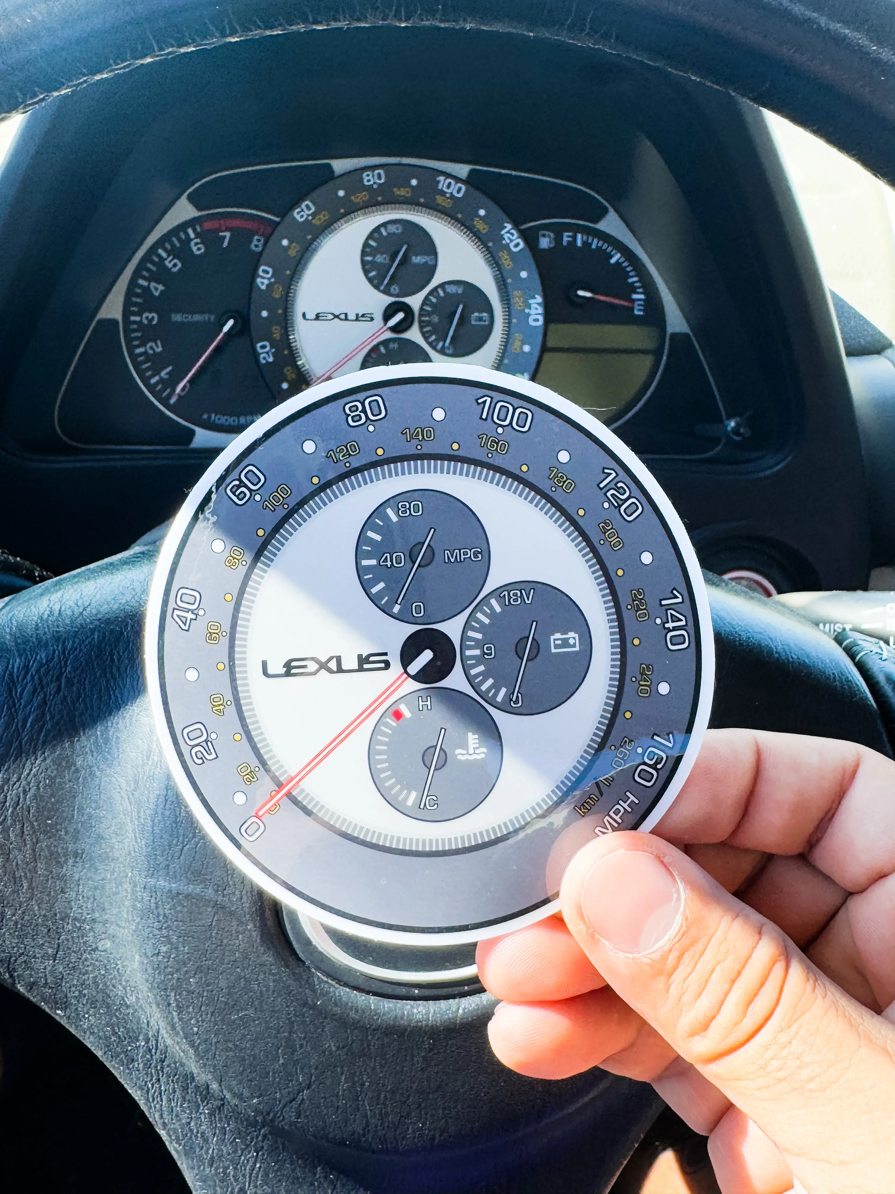 Lexus IS300 Dashboard Gauge Sticker
