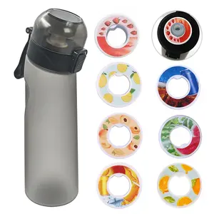 Water Bottle with 5 Flavor Capsules, 650ML Drinking Set for Gym and School, air scent fruit up water bottl,Perfect for Outdoor Hydration, Enhance Water Experience
