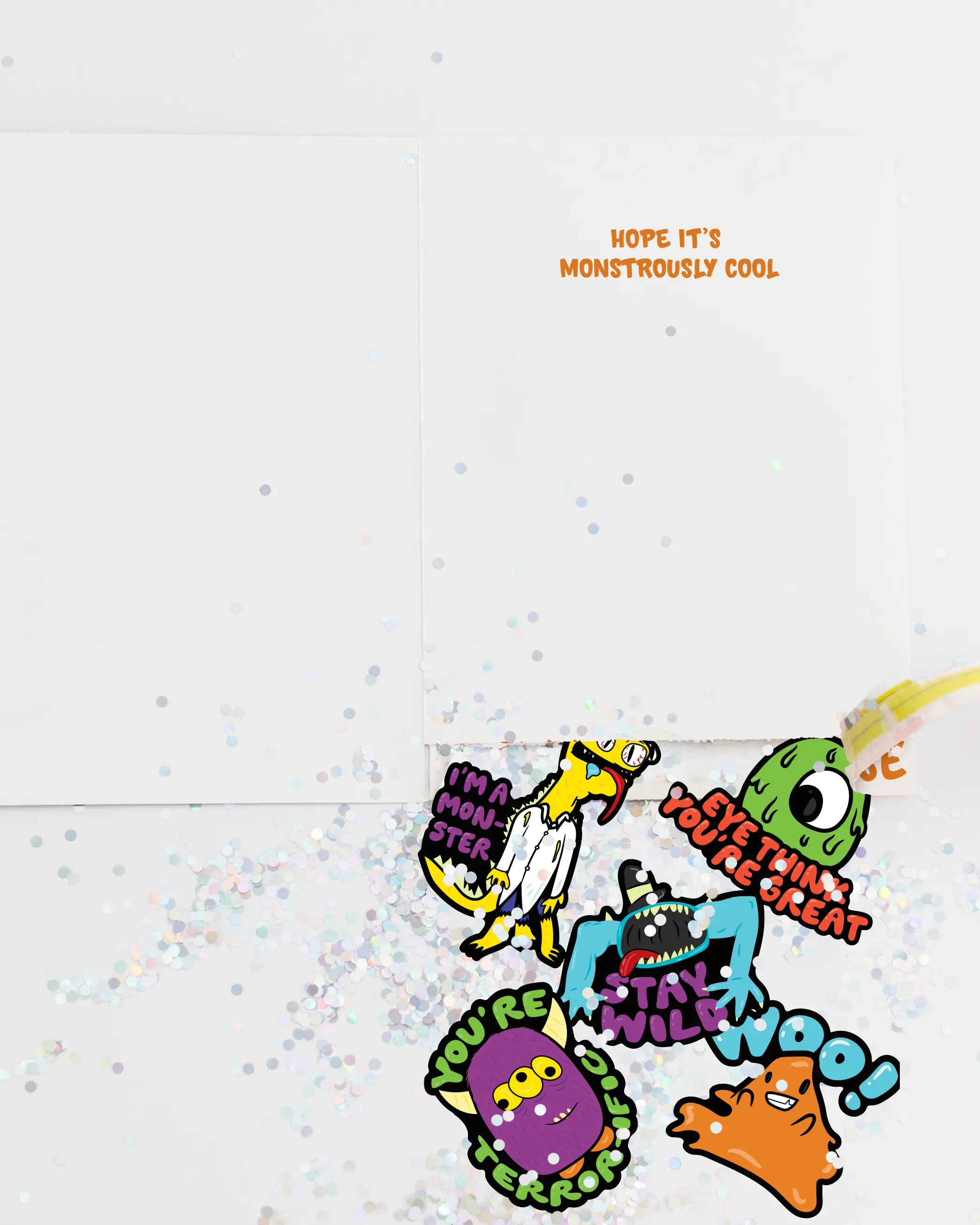 Halloween Glitter and Sticker Surprise Card