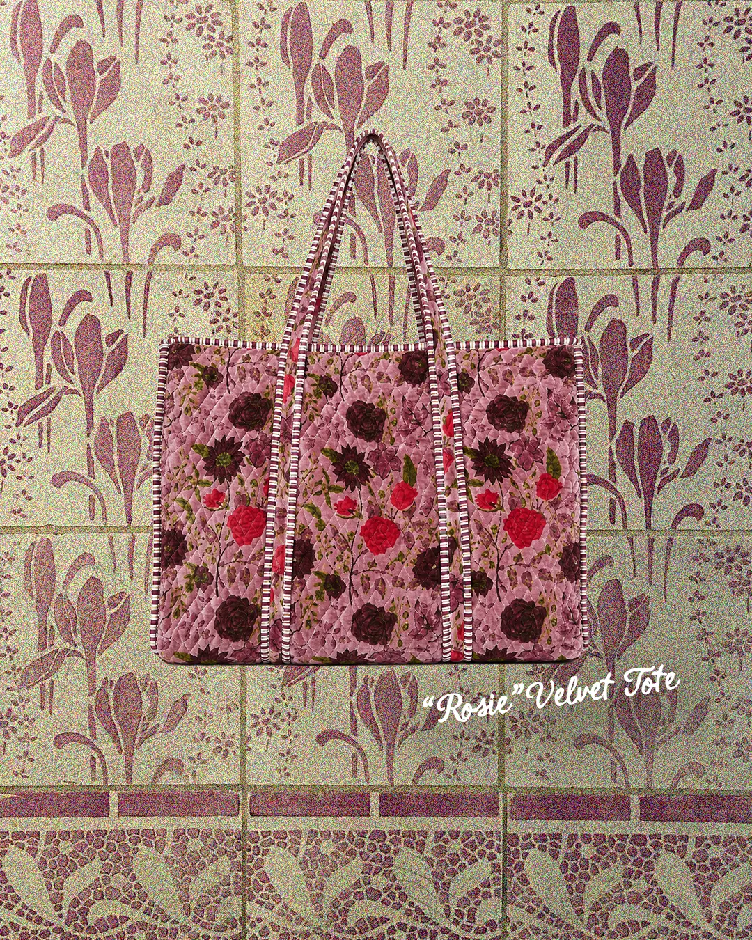 "ROSIE" Velvet Tote