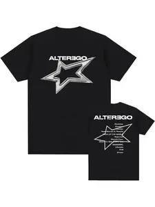 Singer album Alter Ego pattern T-shirt LISA fashion hip-hop streetwear unisex summer T-shirt men's and women's clothing suitable for all seasons