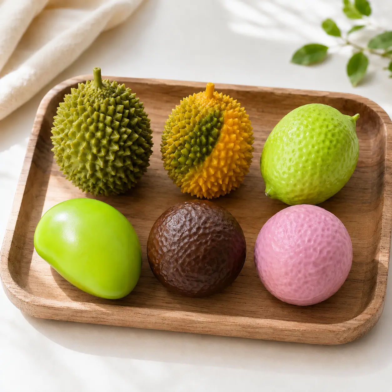 Popimi Handmade Color-Changing Mango Squishy Stress Ball - Unisex Crunchy ASMR DIY Sensory Fidget Toy for Stress Relief
