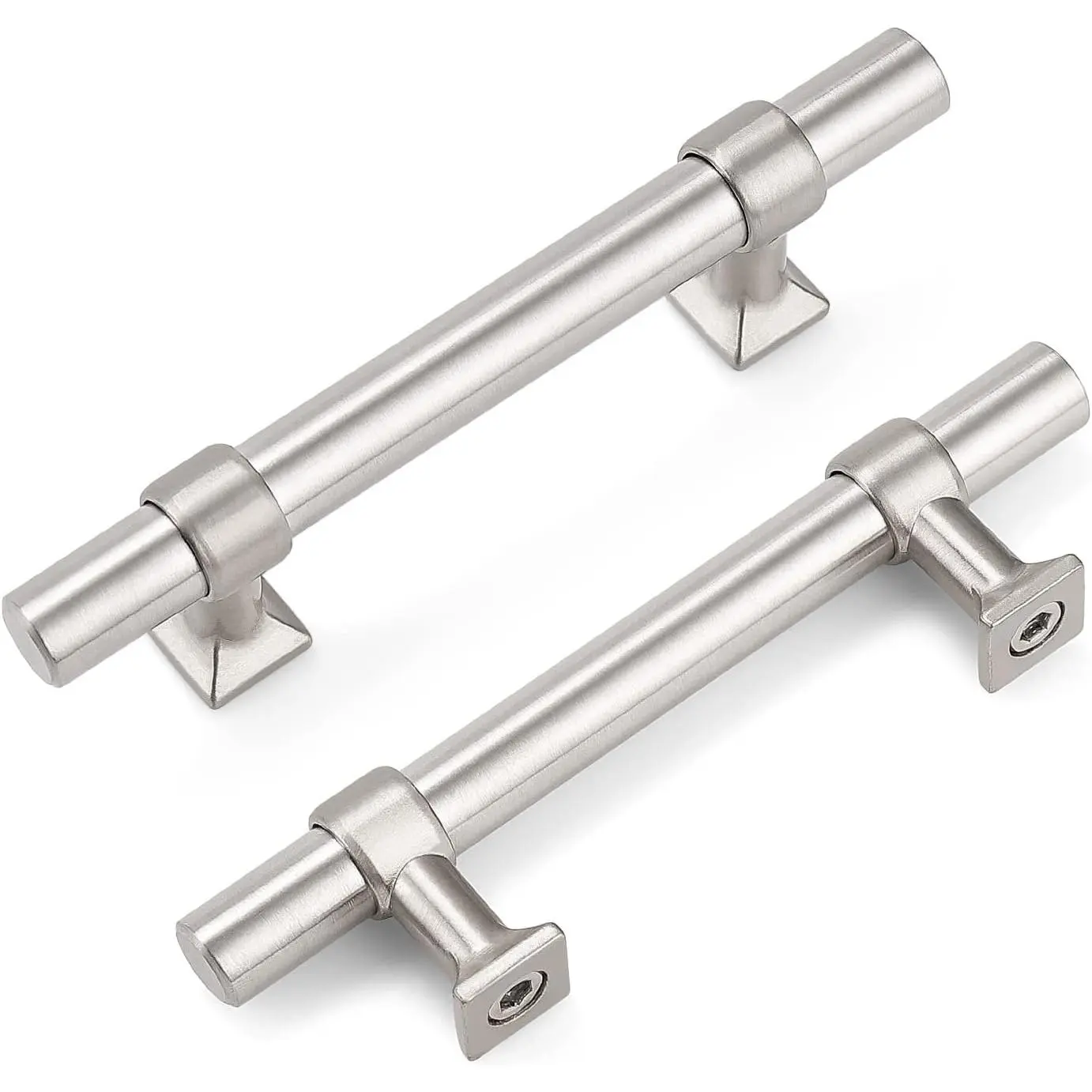 5 Pack Hole Centers 3 inch Brushed Nickel Cabinet Pullsx Stainless Steel Kitchen Cabinet Pulls T Bar Hardware Pull Handle for Cabinets Dressers Closets