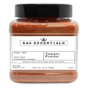 Raw Essentials Tomato Powder | Tomato Paste Powder | Perfect for Soups, Sauces, Stews, Dips, and Seasoning Blends| Savory & Rich| Non-GMO, Gluten Free & Vegan | 10oz Bottle
