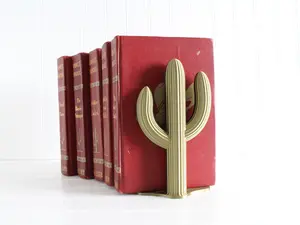 Cactus Bookend - Southwestern Home Decor