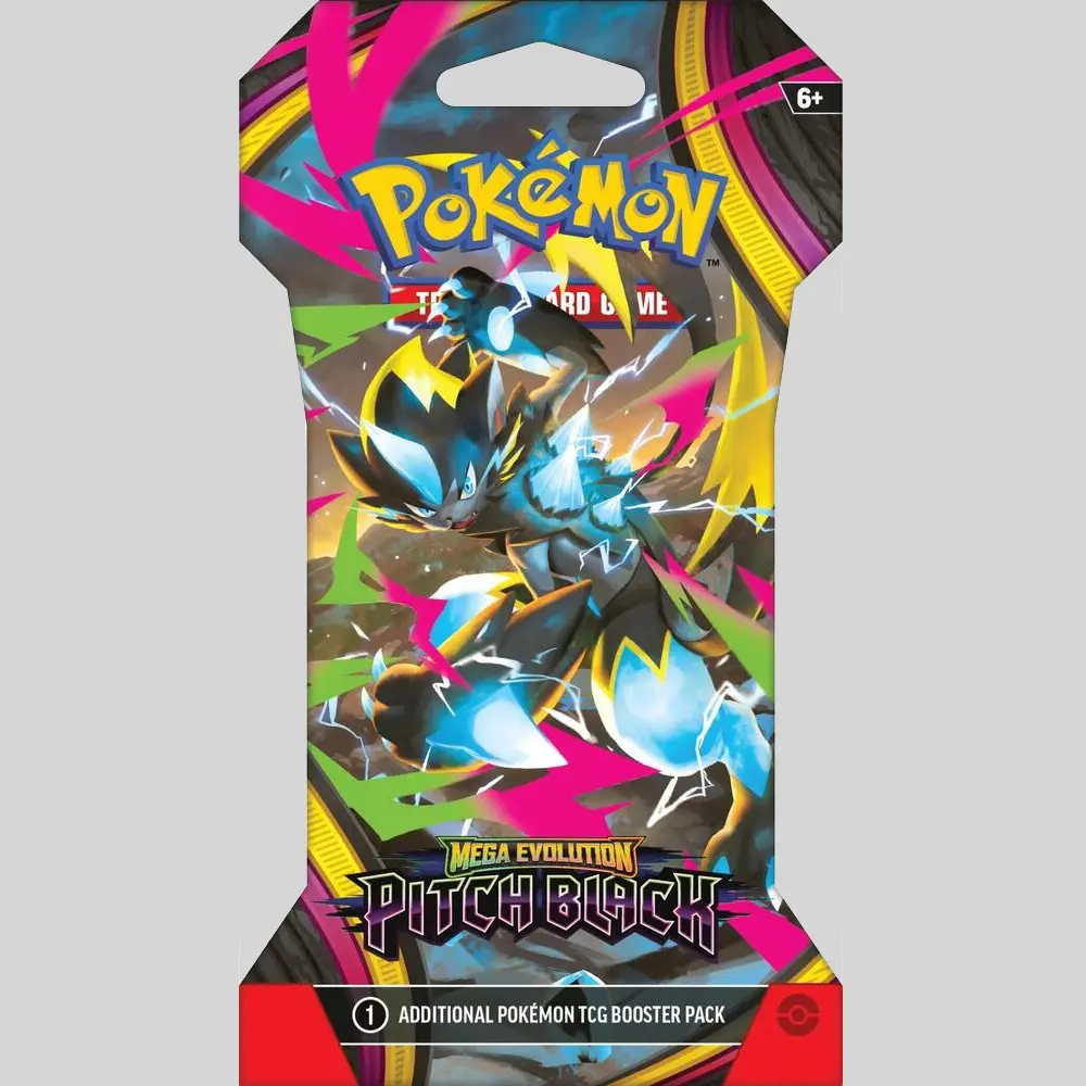 [ENG] Pokémon Pitch Black Sleeved Pack ME05 PBL Authentic Sealed TCG Collectible Expansion Pack, English Trading Cards, Trading Card Series Sealed Packs