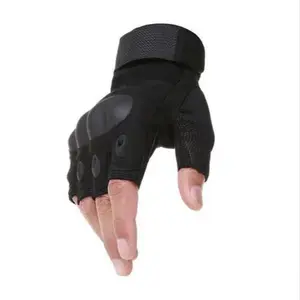 Men's Half Finger Tactical Gloves - Outdoor Military Gloves for Shooting & Cycling Adjustable Straps