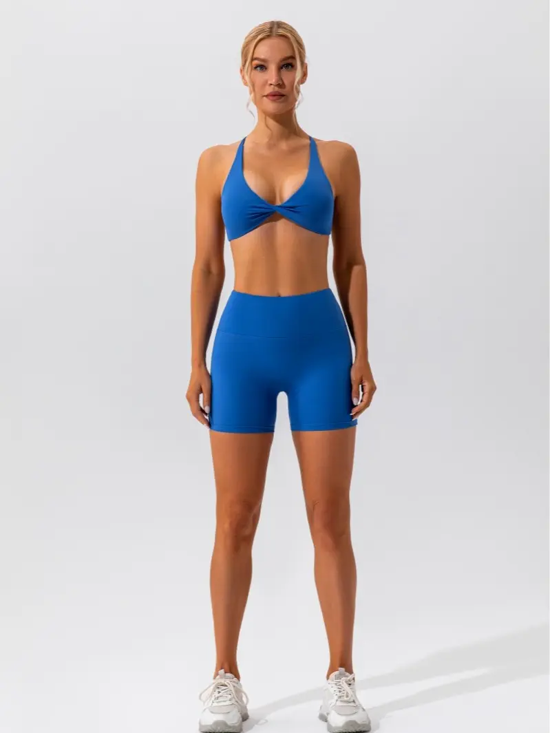 SummerVibes Women's Wire-Free Seamless Cross-Back Sports Bra - Nude, 75% Polyamide Blend, Quick-Dry, Lightweight, Compression, Anti-Odour, Comfortable Activewear Brassiere for Yoga, Running - All Seasons Daily Wear with Edgy Design & Real Support, Sports