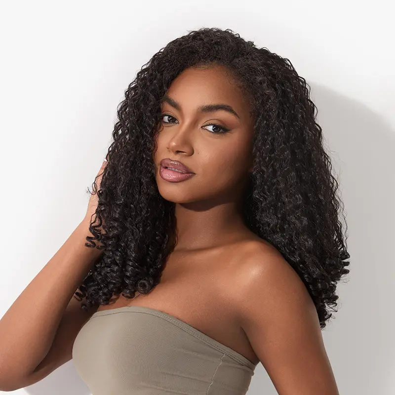 Frodio Veralux™ Blend Human Hair Burmese Curly 3-in-1 Half Wig Spiral Ends #summervibes#SohoChic Frodio Veralux™ Blend Human Hair Burmese Curly 3-in-1 Half Wig Spiral Ends #summervibes#SohoChic