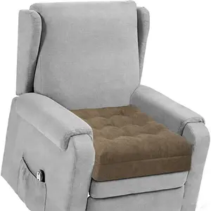 Recliner Booster Cushion for Elderly Patented Dual Replacement Cushion for Sagging Recliner Helps Easy Get Up from Chair Sofa Couch Relieves Long-Sitting Pain 20x20x5 Brown