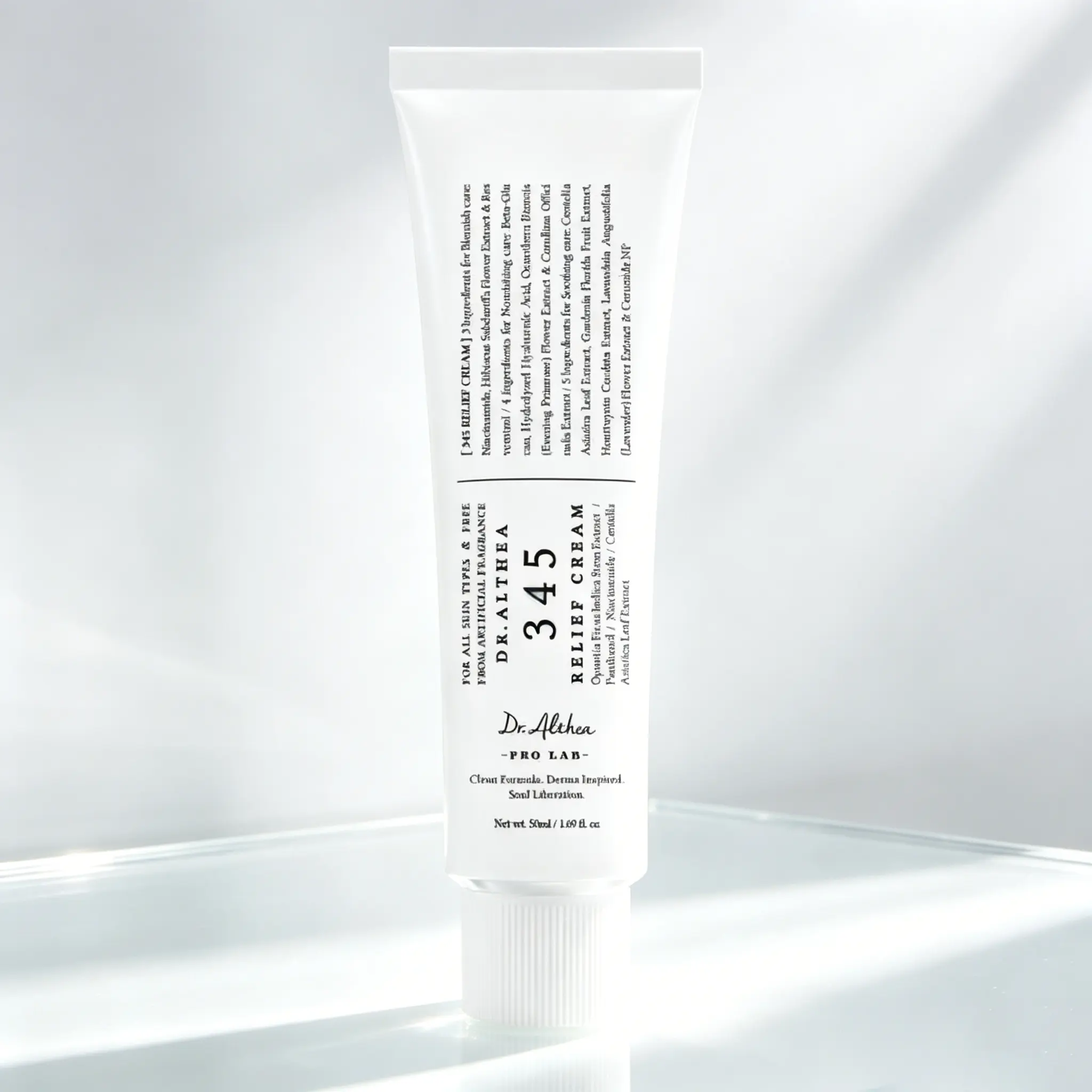 Dr.Althea 345 Relief Cream, Lightweight Gel Cream for Blemish Care, Daily Soothing Moisturizer, Korean Vegan Beauty Essential