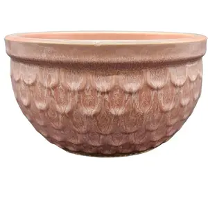 Petal Glazed Ceramic Medium Planter Bowl