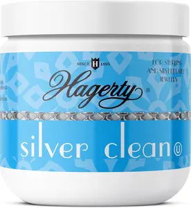 Hagerty Silver Cleaner and Tarnish Remover for Silver Jewelry, Dipping Basket Included - Great for Sterling Silver and Silver Plate, Kosher Certified, Made in The USA, 7oz