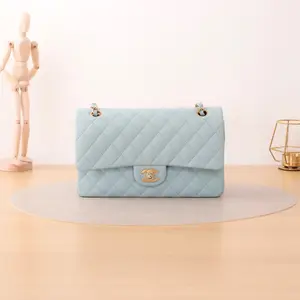 Pre-owned CHANEL Caviar Shoulder Bags Classic Flap Matelasse 25 Blue CPU1122