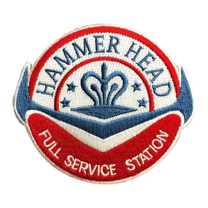 Hammer Head Full Service Station Embroidered Iron on Sew on Patch