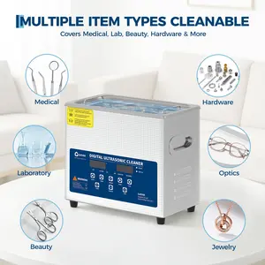 15/22/30L Commercial Sonic Cleaner, 40kHz Professional Cleaning Machine with Digital Timer & Heater, 110V - Ideal for Watches, Instruments, and Industrial Parts, FCC/CE/RoHS Certified