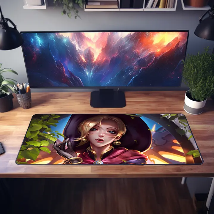 Overwatch Witchy Mercy Desk Mat | Halloween Edition | Iconic Support Hero | Large Computer Pad | Perfect for Overwatch Gamers | Office Decor
