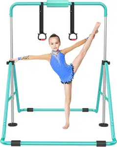 Gymnastic Bars for  with Adjustable Height, Folding Gymnastic  Kip Bar, Expandable Horizontal Bar for