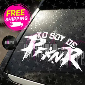 Yo soy de PfknR Car Decal - Personalized Puerto Rico Decal for Cars p fkn r Waterproof Vinyl body sticker window jdm car