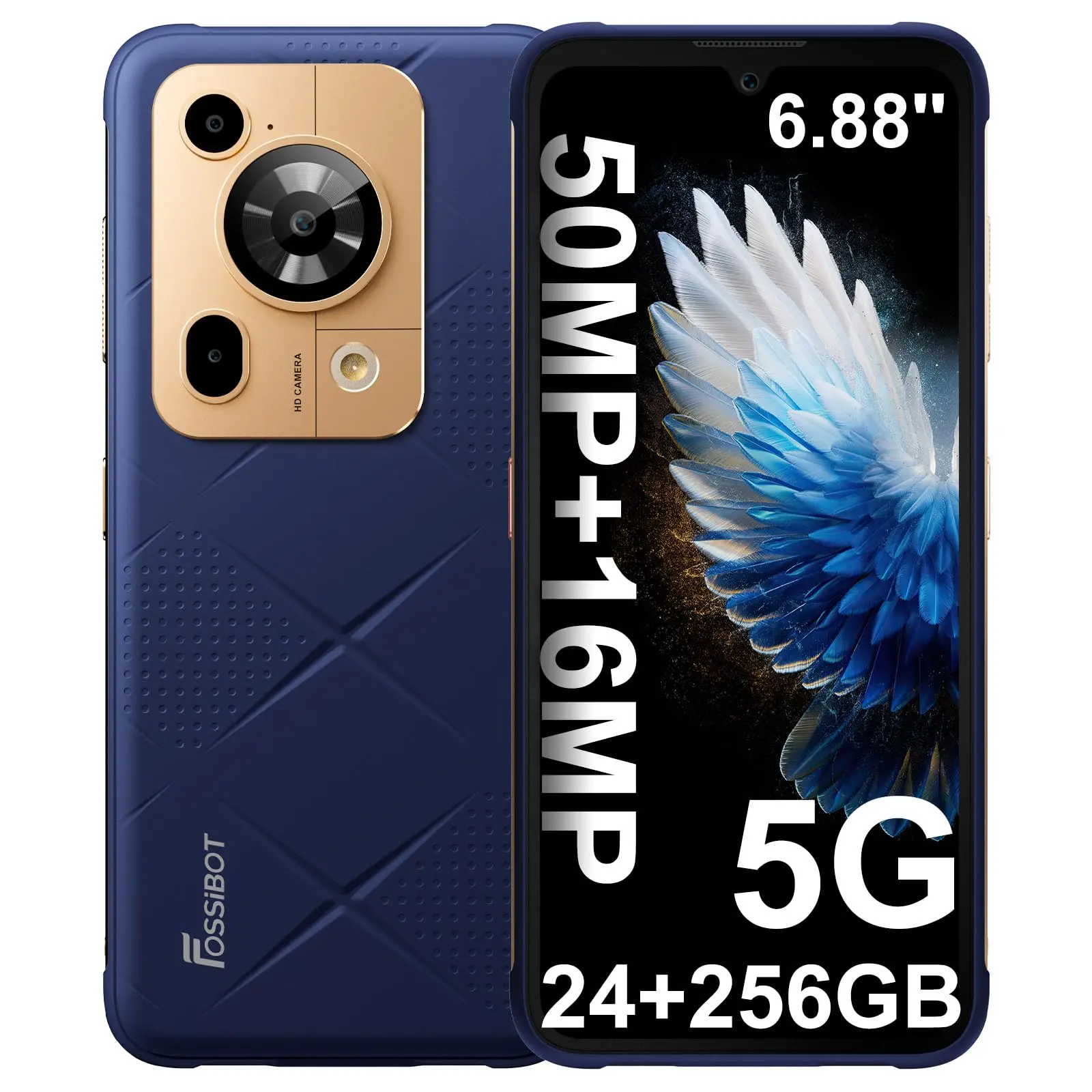FOSSiBOT F112 Pro 24GB+256GB 6.88-inch 120Hz 7150mAh 50MP Dimensity 6300 6nm 5G Rugged Smartphone