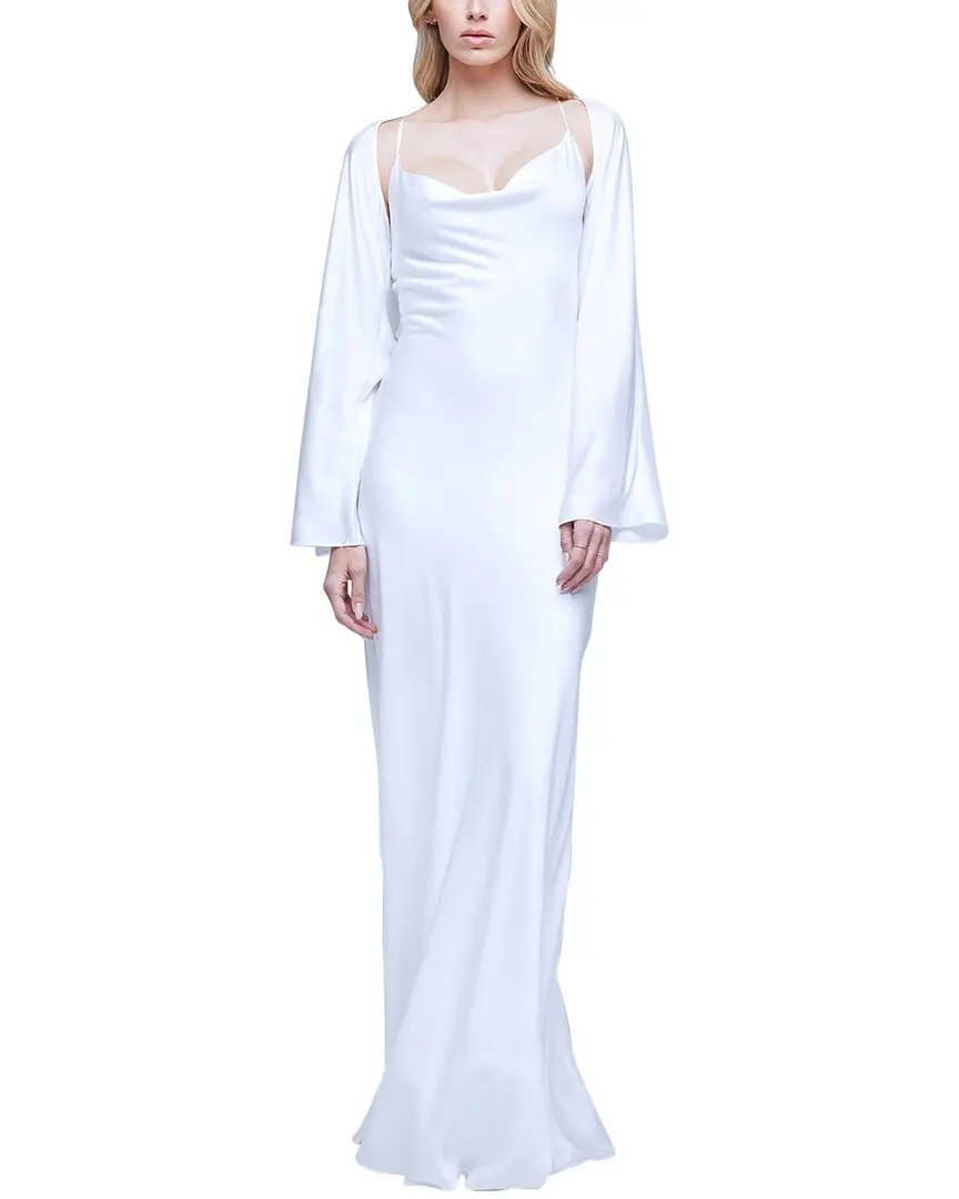 L'AGENCE Alicia Shawl Cowl Neck Dress