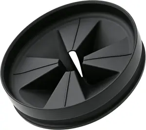 3 3/8" Garbage Disposal Splash Guard, QCB-AM Sink Baffle Replacement for InSinkErator Evolution Series, Upgraded Removable Quiet Collar Drain Plugs, Garbage Disposer Accessories, Black