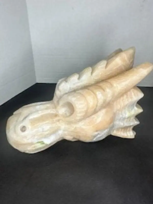 Elegant Peach and Green Jade Dragon Sculptures Ancient Symbolism Meets Modern Decor Healing Properties Energetic Stimulating Promotes Nurturing Love Ornaments