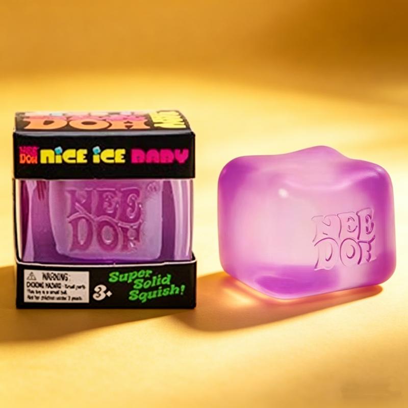 NeeDoh exquisite cubic ice cube squeezing toy, which can effectively relieve stress and is suitable as a desk toy for children with attention deficit hyperactivity disorder, anxiety, and sensory sensitivity.
