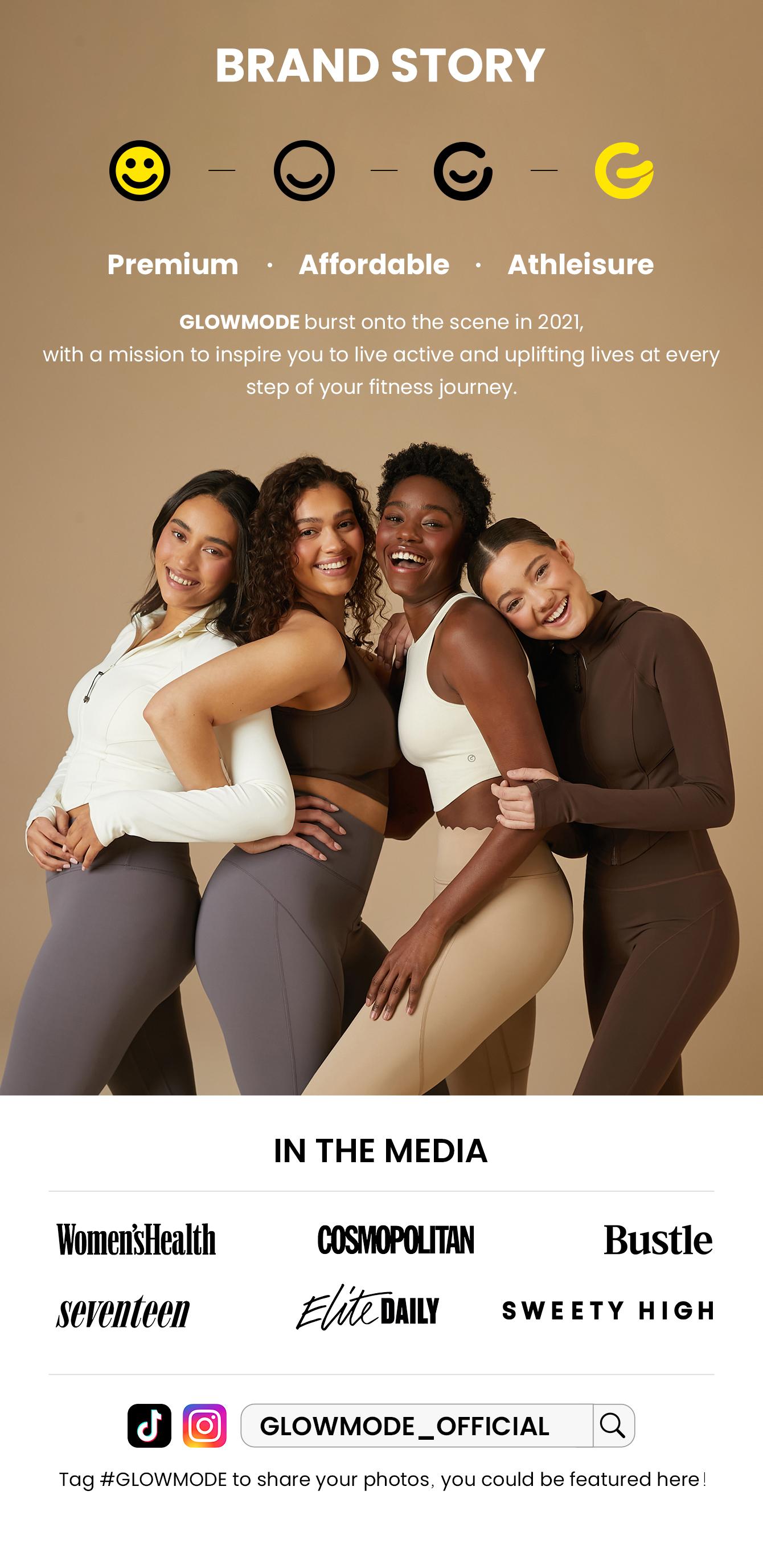 GLOWMODE 2PCS Slim-It BBL Jacket & 4"3 Crossover Bike shorts Bundle Set