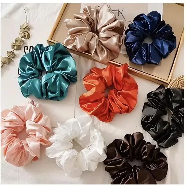 Luxury Oversized Satin Scrunchie in Multiple Colors - Perfect for Stylish Hair Accessories