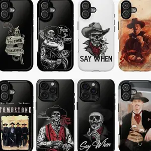 Doc Holliday Phone Case – Val Kilmer Tombstone Tribute, I’m Your Huckleberry Western Cover for iPhone & Samsung | Gift for Movie Buffs & Cowboy Fans, Trending 25 F