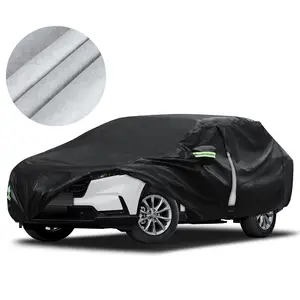 Car Cover Custom Fit for Honda CRV 1997-2025, Waterproof Full Exterior Cover Rain Sun Protection with Door Zipper Black