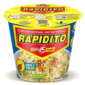 Oriental Rapidito Sabor a Pollo Instant Noodle - 65g - 3 Minutes Cooking Time - Vegetables Added - Fideo Instantaneo Chicken